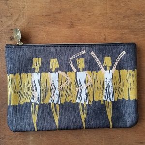 Ipsy silver & gold makeup bag